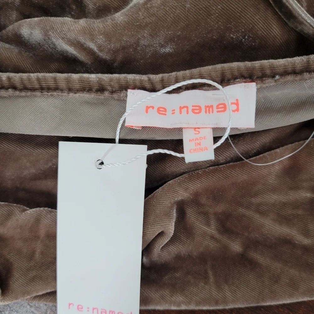 New Re:Named Velour Bodycon Dress S